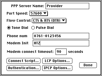 Config PPP: Provider
